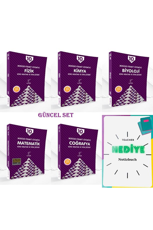 Güncel 10.Sınıf Tüm Dersler Konu Anlatımlı (MODÜLER PİRAMİT SİSTEMİ) Modüller Seti - 1