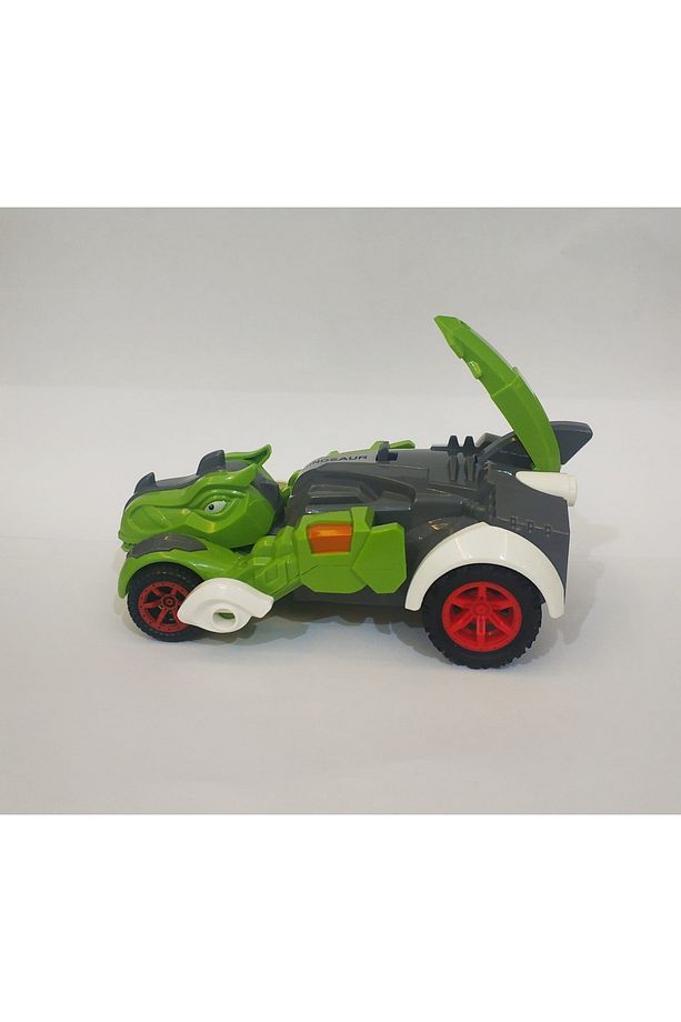 Trex Dinazor Figür Araba Sürtmeli Teker Transformers Robot Dinozor - 2
