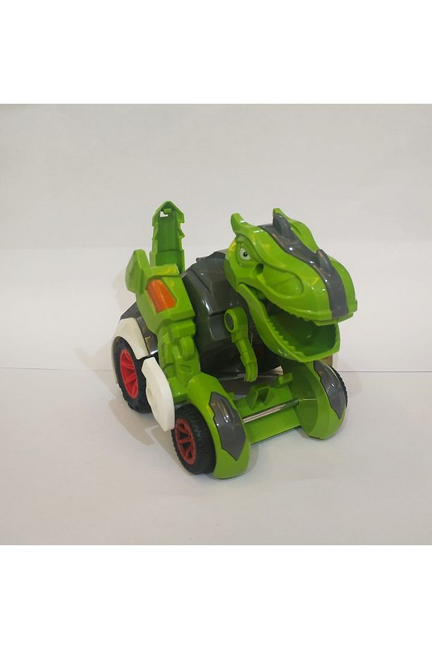 Trex Dinazor Figür Araba Sürtmeli Teker Transformers Robot Dinozor - 8