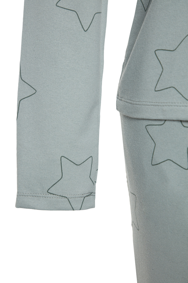Mint %100 Pamuklu Yıldızlı Örme Pijama Takımı THMAW24PT00234 - 7