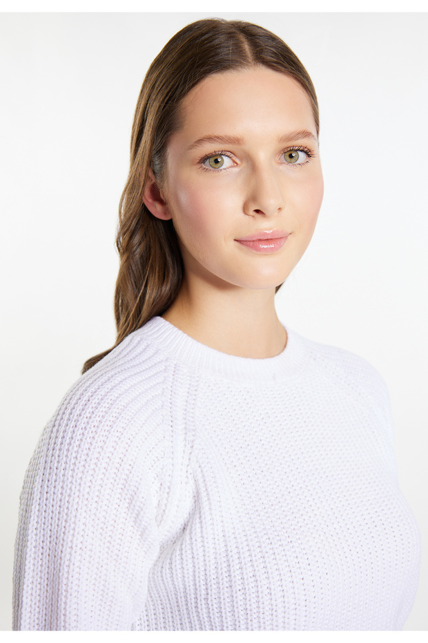 Strick Cropped Pullover blonda - 3