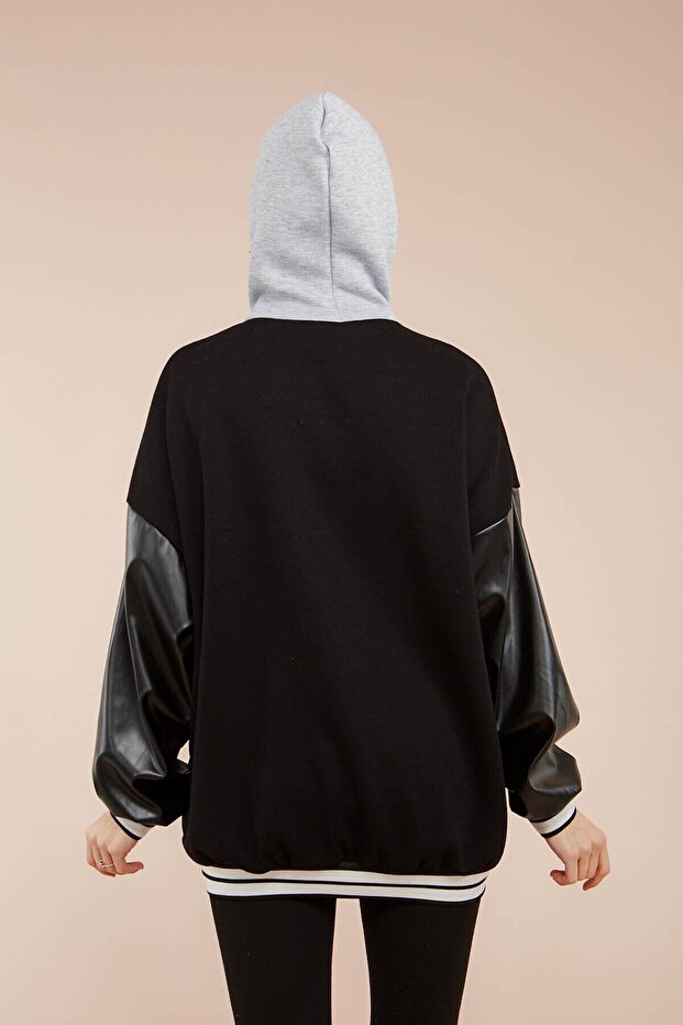 Unisex Complex College Jacket Black - 8