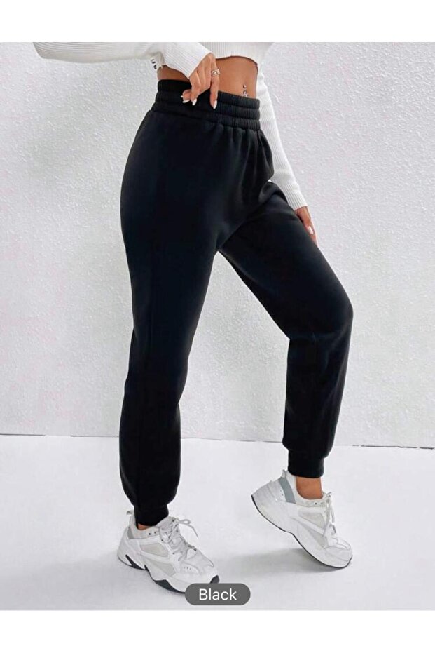 3 Thread Thick Cotton Sweatpants with Elastic Waist and Legs, Super Quality