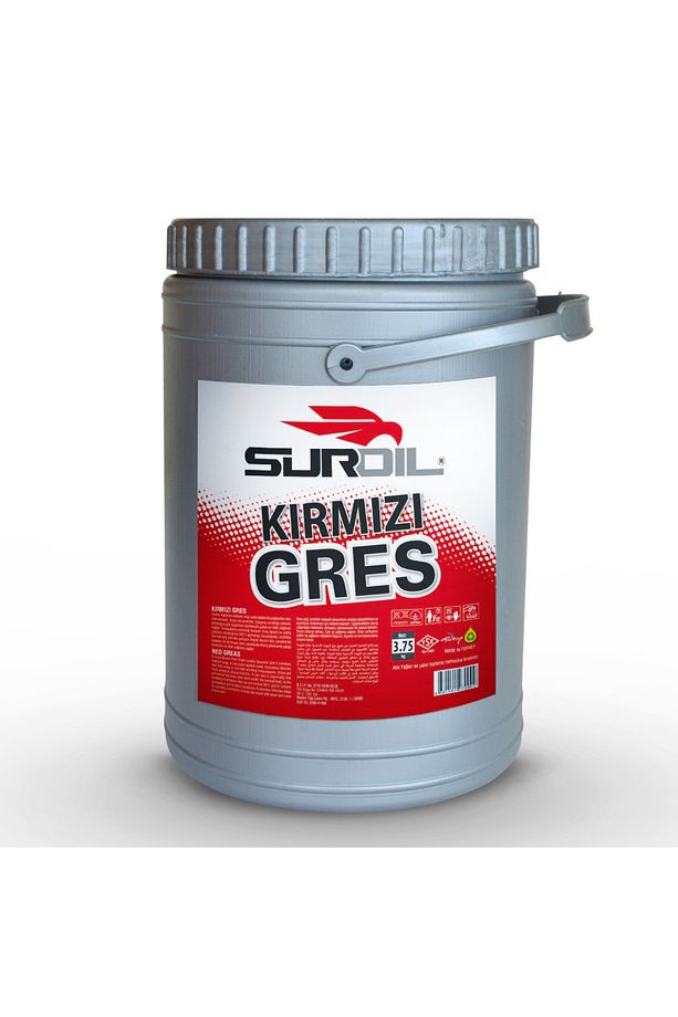 KIRMIZI GRES YAĞ RULMAN YAĞI DİŞLİ YAĞI 4 KG NET:3750GR - 1