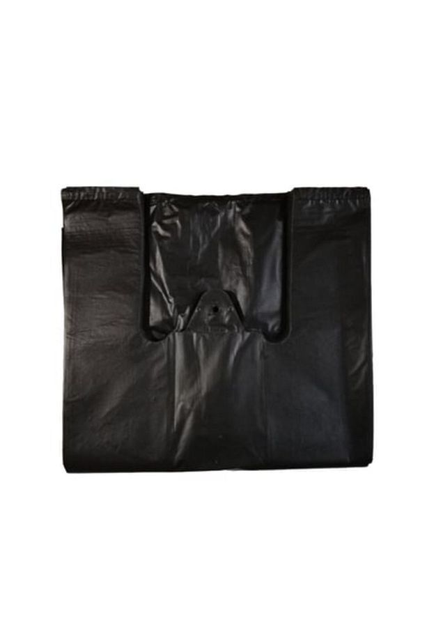 Kalın Siyah Atlet Poşet Market Manav Poşeti Küçük Boy 25x45cm 1 Kg - 4