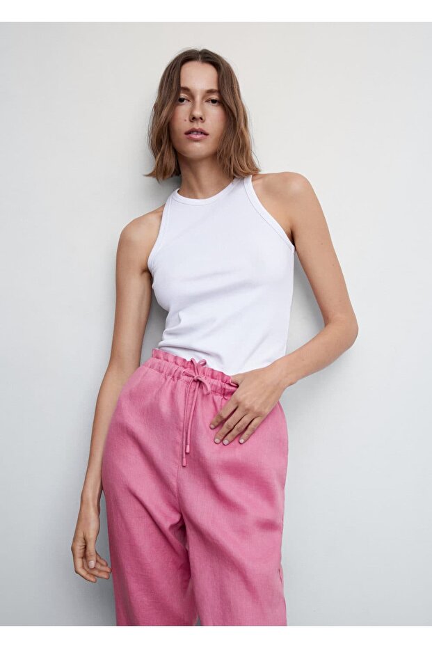 Keten Jogger Pantolon - 8