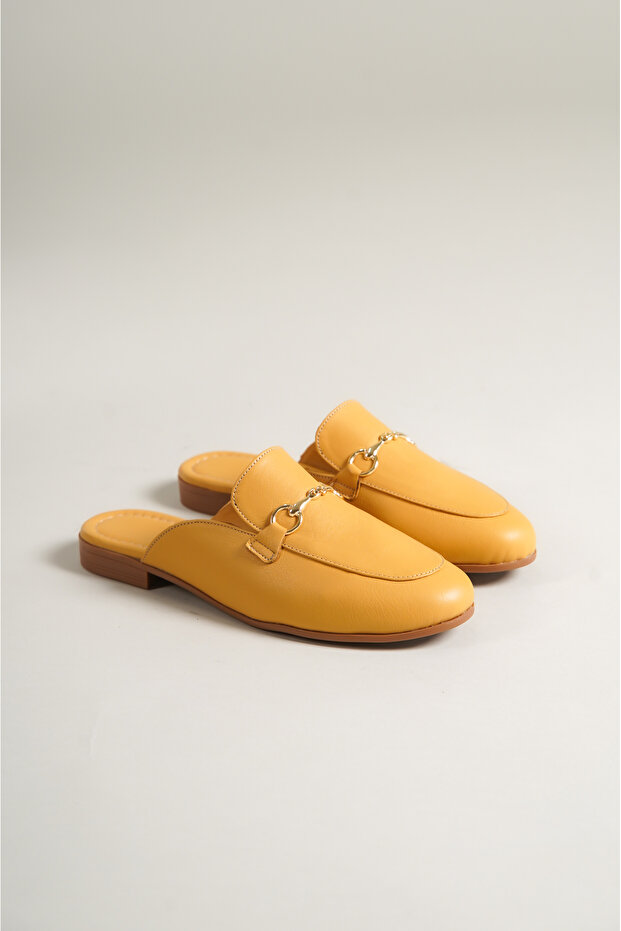 GENUINE LEATHER WOMEN LOAFER DAILY SLIPPERS