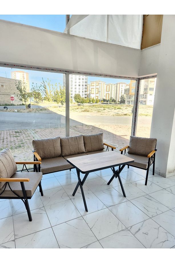 3-1-1 Masalı Bahçe balkon cafe, çayseti Koltuk Takımı ofis Kolltuk oturma Grub koltuk Takımı - 1