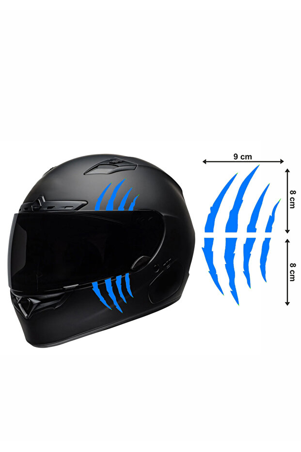 Motorcycle Helmet Claw Sticker 9x16 cm