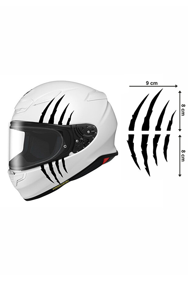 Motorcycle Helmet Claw Sticker 9x16 cm
