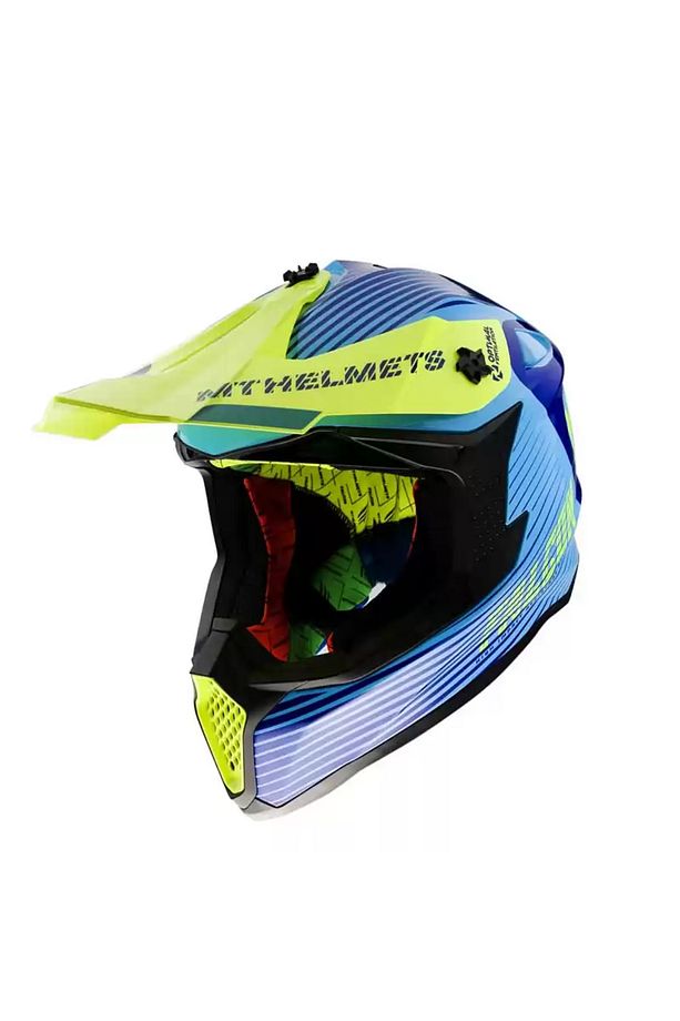 HELMETS FALCON SYSTEM MOTOCROSS MAVİ SARI KASK - 1