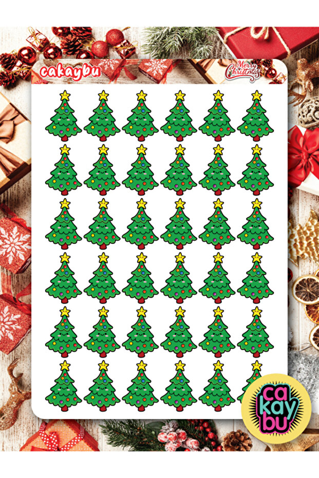 Christmas (New Year) Gift Package - A4 Size 1 Page Sticker Set