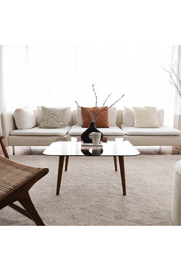 - Smart Sehpa / Bronz Cam&Ahşap - 5