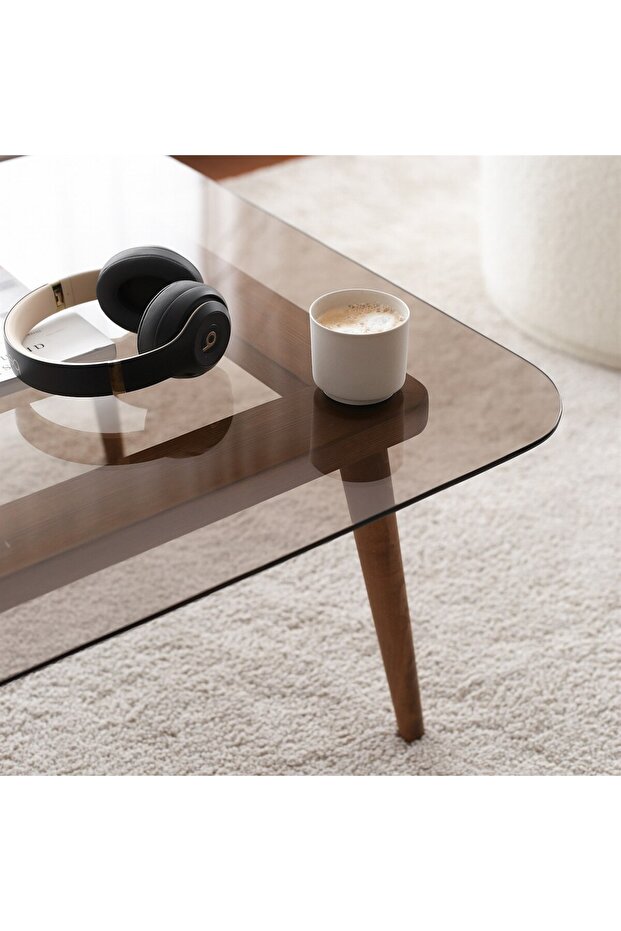 - Smart Sehpa / Bronz Cam&Ahşap - 3