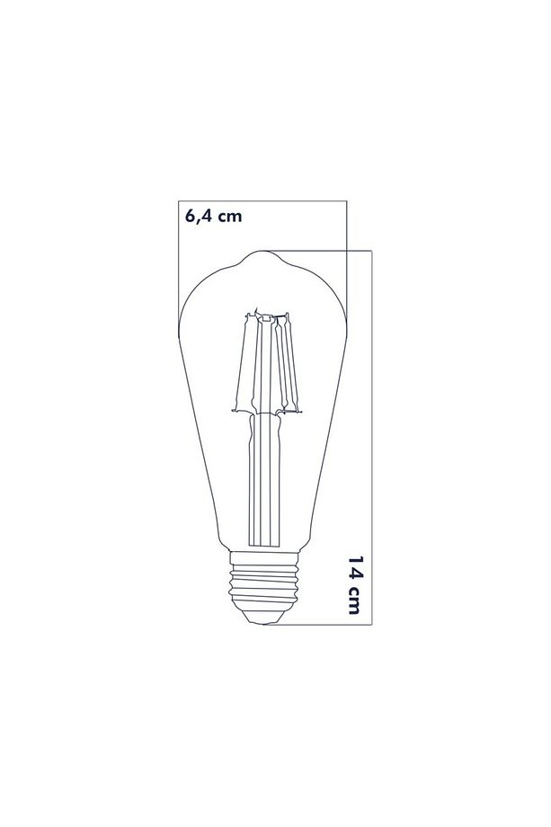 St64 Filament Tip Rustik Ampul 6 Watt Led Ampul - 3