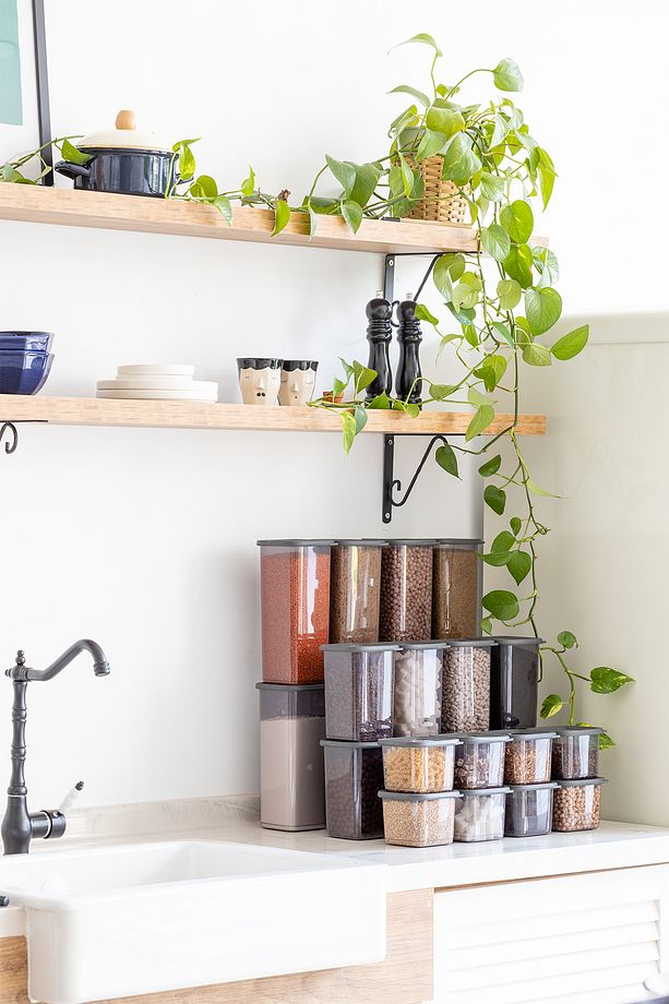 12'li Set Tidy Kare Erzak Saklama Kabı Silikon Kapak - 4