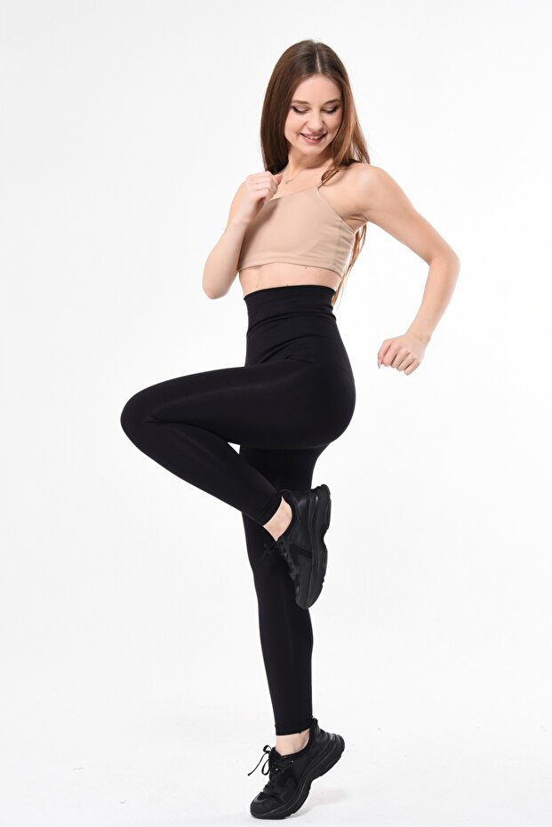Corseted Leggings with High Waist, Laser Cut Silicone Bands
