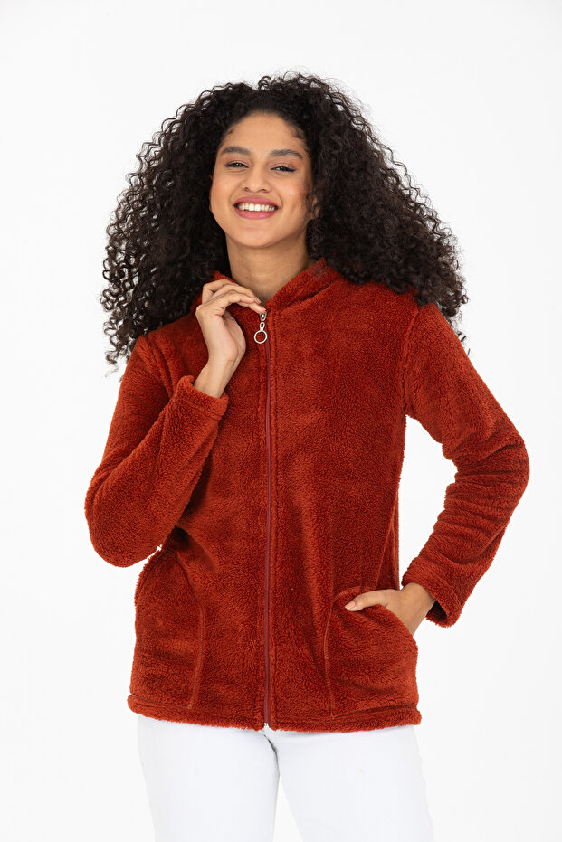 Women's Tile Zippered Fleece Cardigan