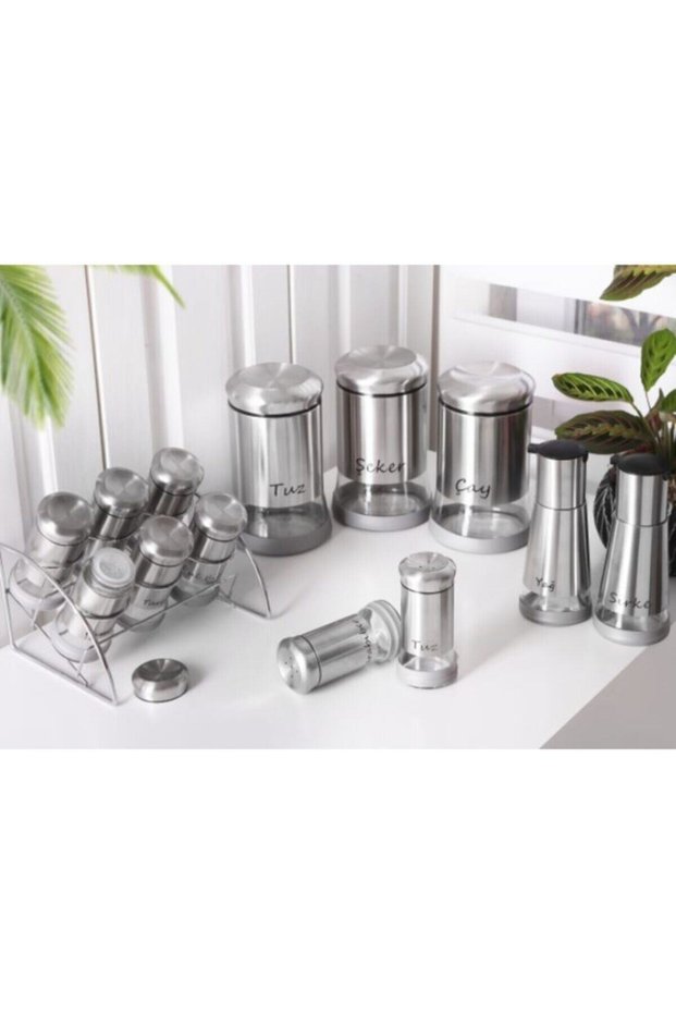 Spice Set 13 Pieces Glass Inox G3145 Fmag3145