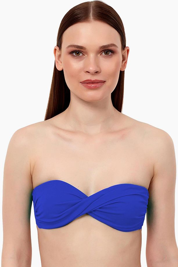 63508 Saks Burgu Straplez Bikini Üstü - 1