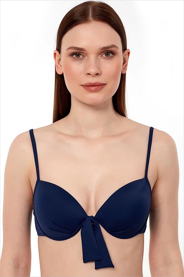 63545 Lacivert Push-up Bikini Üstü - 1