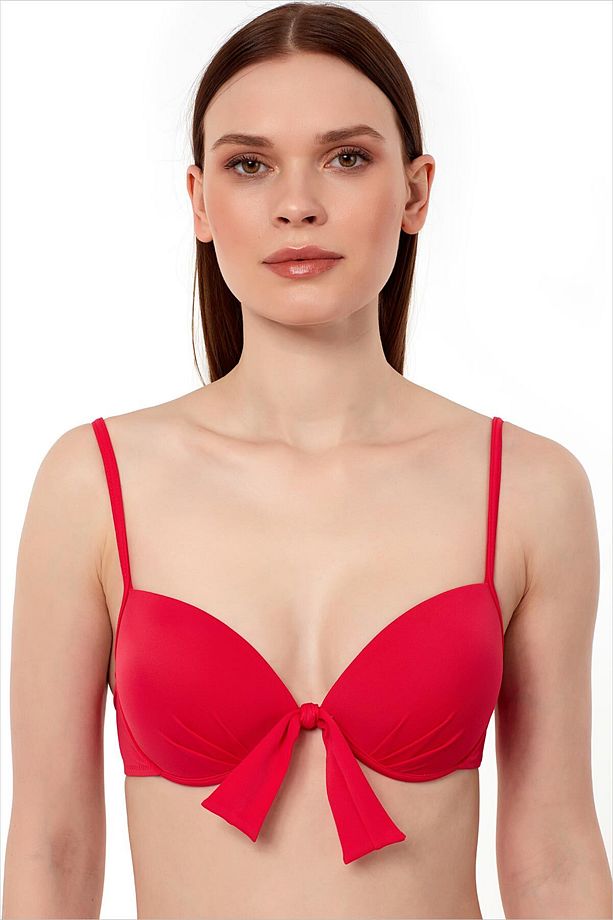 63545 Kırmızı Push-up Bikini Üstü - 1