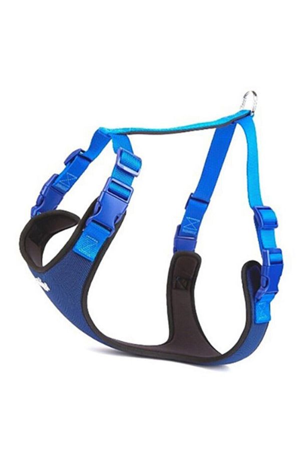 Mavi Havalı Dokuma Köpek Göğüs Tasması Xlarge 2,5x65-75 cm - 1