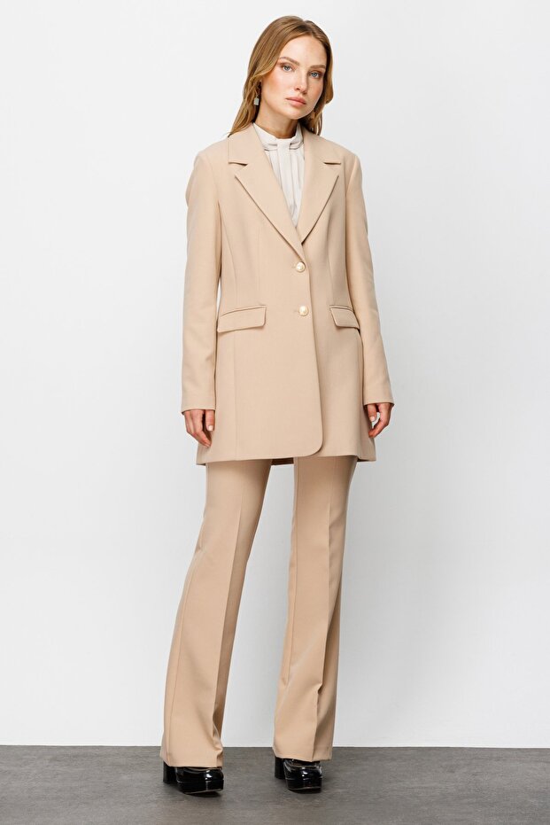 İspanyol Paça Klasik Pantolon - 2