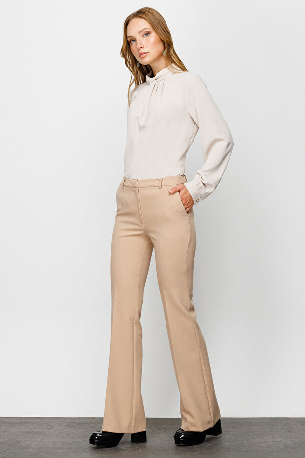 İspanyol Paça Klasik Pantolon - 3