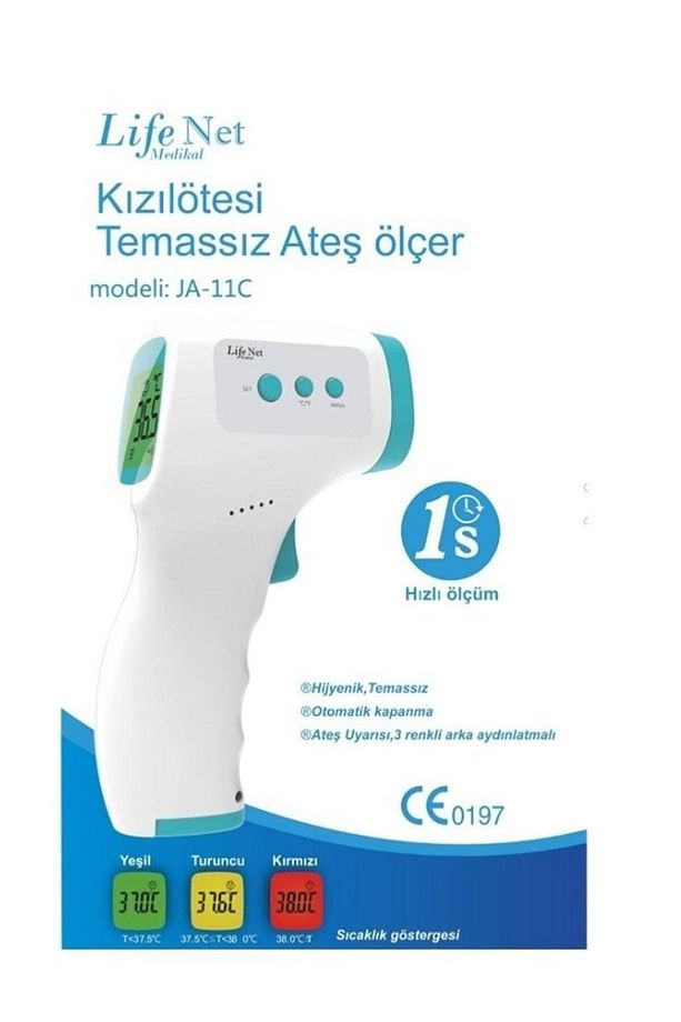 Medikal Temassız Ateş Ölçer Kızıl Ötesi Vücut Ve Alından Termometre Ja-11c Ja-11a 868189303 - 1