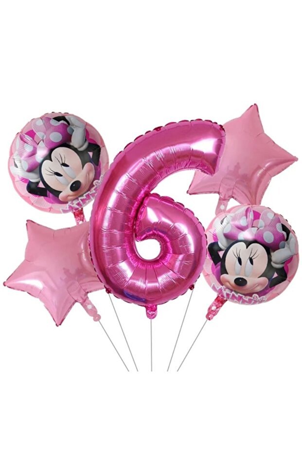6 Year Old Mini Mouse Foil Balloon Set