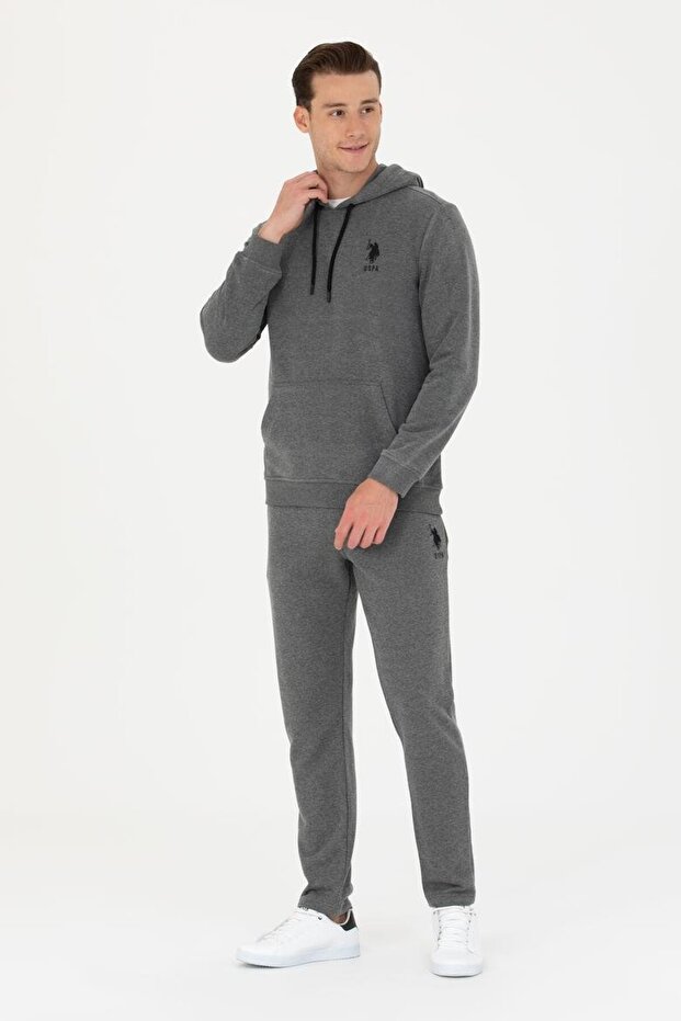 Erkek Kapüşonlu Basic Sweatshirtt - 2