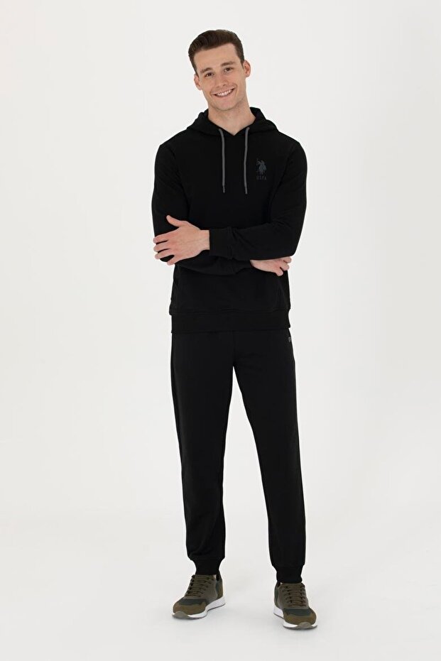 Erkek Kapüşonlu Basic Sweatshirtt - 3