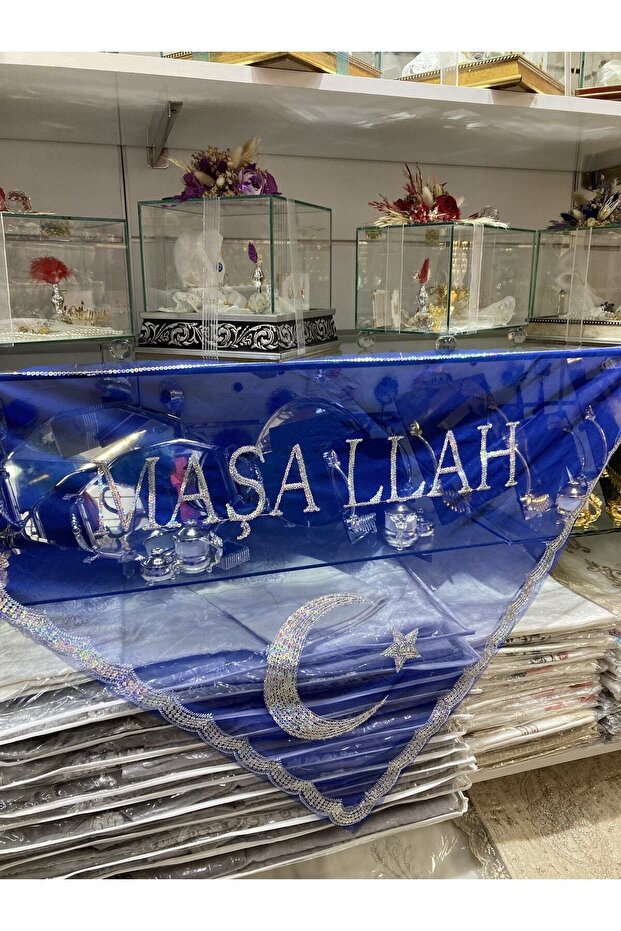 Mavi Maşallah Sünnet Örtüsü - 1