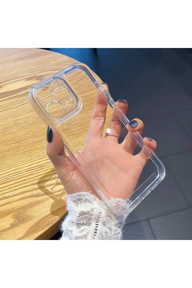 iPhone 15 Pro Compatible Transparent Silicone Action Button Covered Shockproof Sides Bottle Cap Cover
