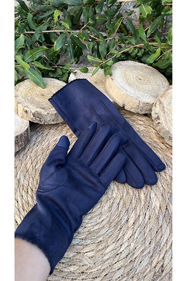 Kadın viskon dokunmatik eldiven - 4