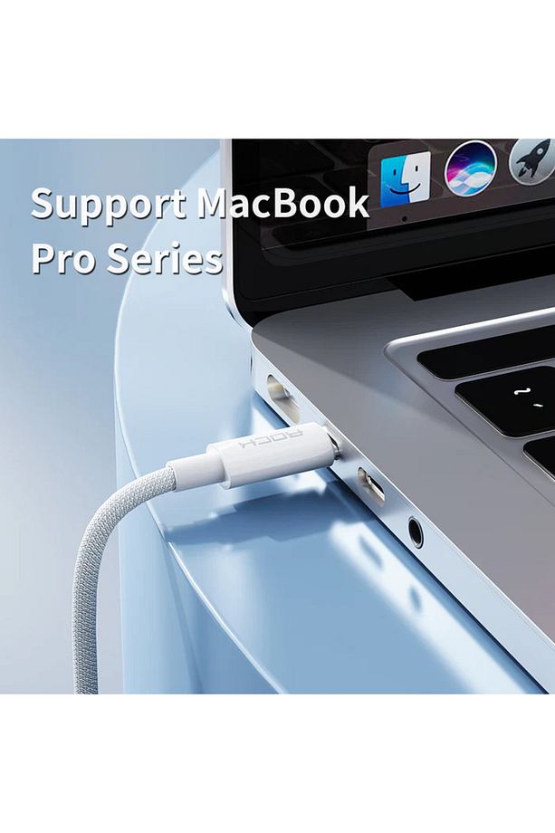 100W Type-C to Type-C 5A PD 1 Metre Şarj ve Data Kablosu (iPad & MacBook) - Beyaz - 5