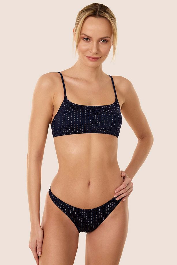 3506 Lacivert Simli Bikini Takımı - 1
