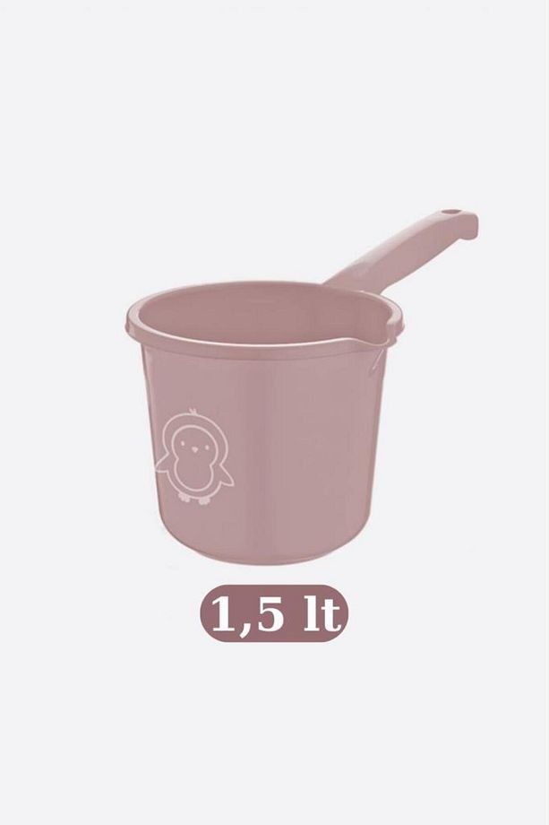 Bebek Banyo Su Kovası ve Maşrapası Seti, Saplı Oluklu Kova 13lt ve Maşrapa 1,5lt 2’li Set - 3