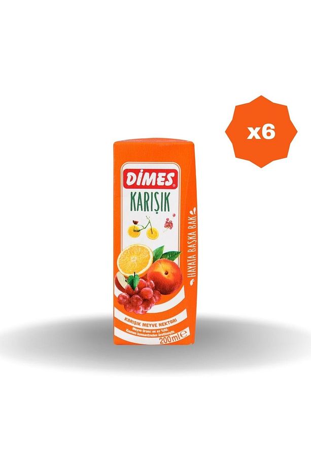 DİMES KARIŞIK MEYVE NEKTARI 200 ML X 6 ADET - 1