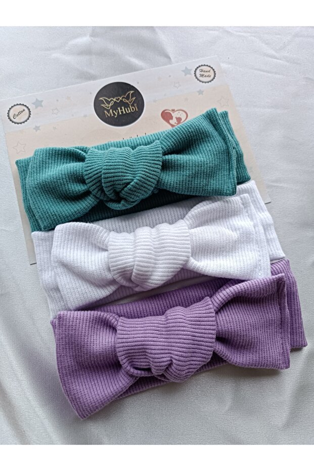 3-Piece Combination Handmade Baby Girl Bow Bandana