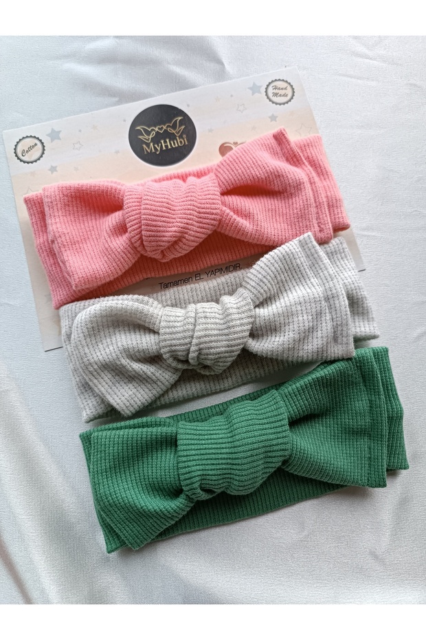 3-Piece Combination Handmade Baby Girl Bow Bandana