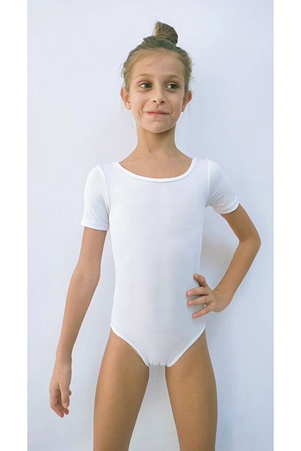 Lully Kids Girls' White Short Sleeve Bodysuit