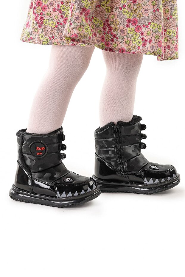 Fermuarlı Termo Taban Unisex Çocuk Kar Botu Twg 9085 - 4