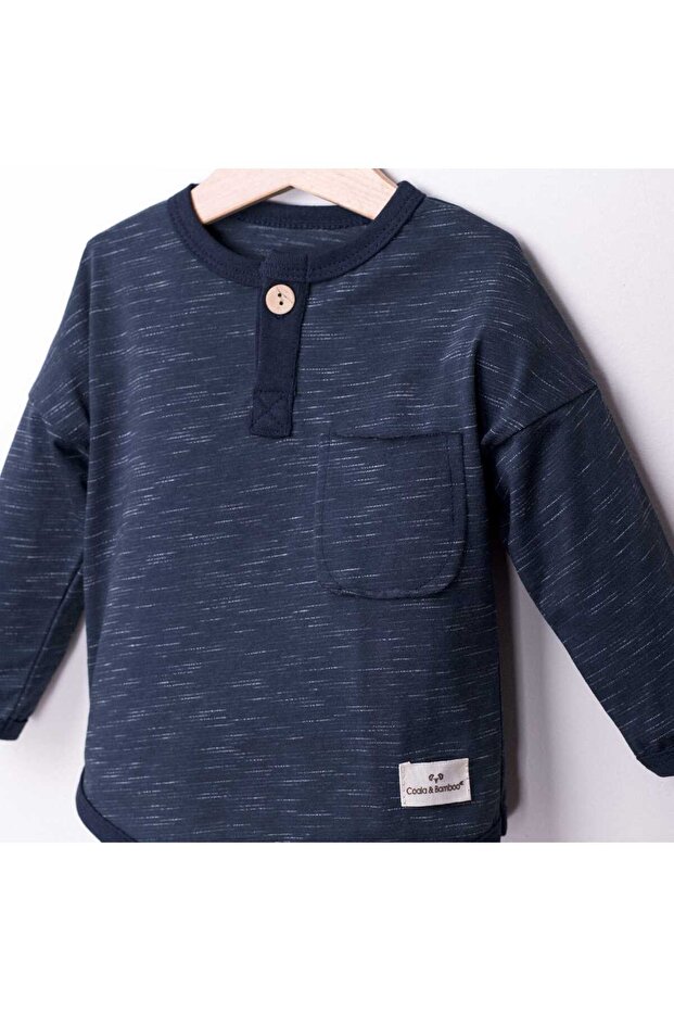 سويت شيرت رفيع بفتحة أمامية - 1