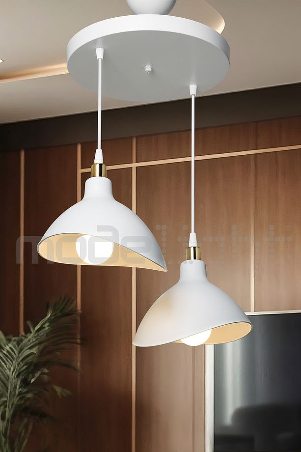 ESTA 2Lİ AVİZE BEYAZ SALON-OTURMA ODASI-ÇOCUK ODASI-YEMEK-YATAK ODASI--ANTRE-MUTFAK - 1