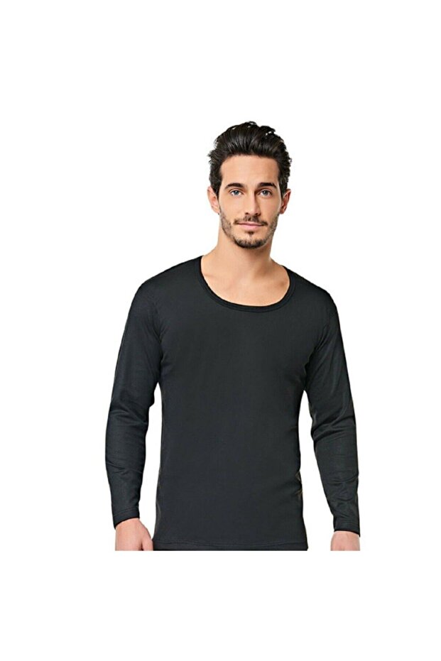 Set de top termic negru pentru bărbați - 4