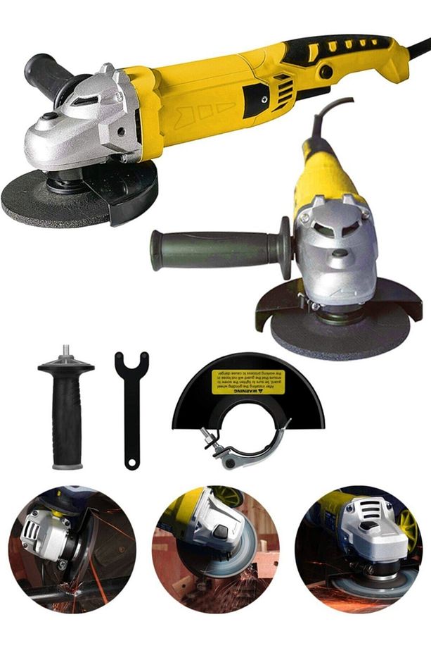 Alman 3000 Watt Devir Ayarli Sjs Çift Metal Dişli Şanzuman Demir Metal Kesme Taşlama Makinesi 125 Mm - 3
