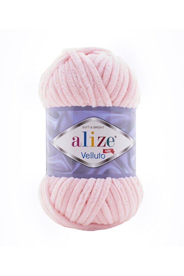 Velluto 340 Powder Blanket Thread for Vest Cardigan Sweater Scarf Beanie Hand Knitting Thread