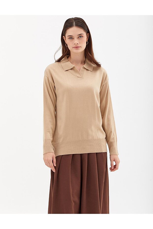 Yakalı Triko Kazak - 3